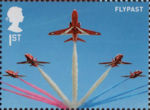 The RAF Centenary 1st Stamp (2018) RAF Red Arrows - Flypast