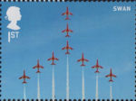 The RAF Centenary 1st Stamp (2018) RAF Red Arrows - Swan