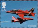 The RAF Centenary £1.40 Stamp (2018) RAF Red Arrows - Synchro