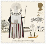 Captain Cook and Endeavour 2nd Stamp (2018) Chief Mourner of Tahiti