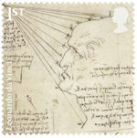 Leonardo da Vinci 1st Stamp (2019) The fall of light on a face