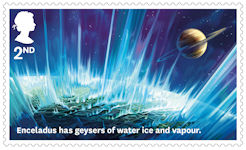 Visions of the Universe 2nd Stamp (2020) Geysers on Enceladus