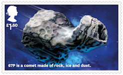 Visions of the Universe £1.60 Stamp (2020) Comet