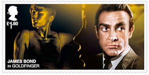 James Bond £1.60 Stamp (2020) Goldfinger (1964)