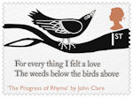 The Romantic Poets 1st Stamp (2020) The Progress of Rhyme by John Clare
