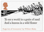 The Romantic Poets 1st Stamp (2020) Auguries of Innocence by William Blake