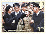 End of the Second World War £1.63 Stamp (2020) Navy personnel celebrate, 1945