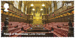 The Palace of Westminster £1.68 Stamp (2020) Lords Chamber