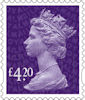 New Definitive Stamps 2021 £4.20 Stamp (2020) Plum Purple