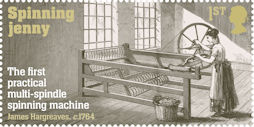 Industrial Revolutions 1st Stamp (2021) Spinning Jenny, 1764