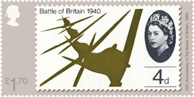 The Stamp Designs of David Gentleman £1.70 Stamp (2022) 1965 : 25th Anniversary of the Battle of Britain