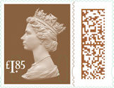 International Tariff Definitive  £1.85 Stamp (2022) £1.85 Wood Brown