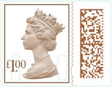 £1.00, £1.00 Wood Brown from Low Value Definitive (2022)