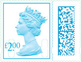 £2.00, £2.00 Bright Blue from High Value Definitive (2022)