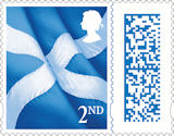 2nd, Scotland Saltire from Barcoded Country Definitives (2022)