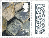 Barcoded Country Definitives 2nd Stamp (2022) Northen Ireland Giants Causeway