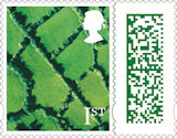 1st, Northern Ireland Patchwork of Fields from Barcoded Country Definitives (2022)