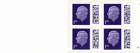 Booklet pane for King Charles III  Definitive (2023)