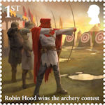 The Legend of Robin Hood 1st Stamp (2023) Robin Hood wins the archery contest