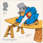 Paddington 1st Stamp (2023) Paddington sawing wood