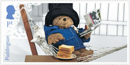 Paddington 1st Stamp (2023) Paddington reaching for a marmalade sandwich