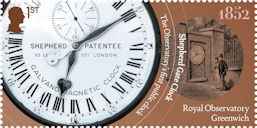 Royal Observatory Greenwich 1st Stamp (2025) Shepherd Gate Clock, 1852