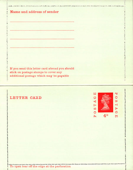 GB Postal Stationery from Collect GB Stamps