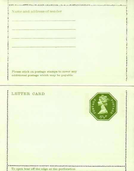 GB Postal Stationery from Collect GB Stamps