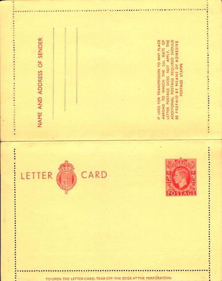 GB Postal Stationery from Collect GB Stamps