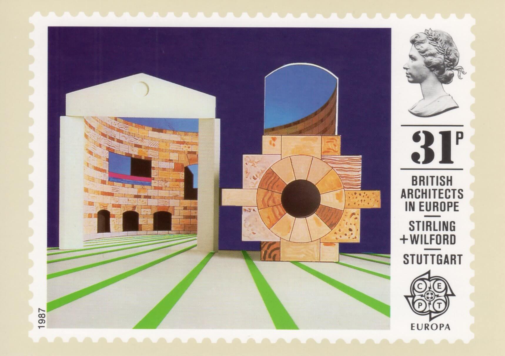 Set of 4 PHQ Stamp Postcards Set No.101 British Architects in Europe 1987 CM2 