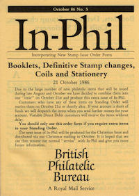 Booklets, Definitive Stamp changes, Coils and Stationery
