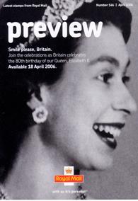 Royal Mail Preview 146 - Smile please, Britain - 80th birthday of Queen Elizabeth II