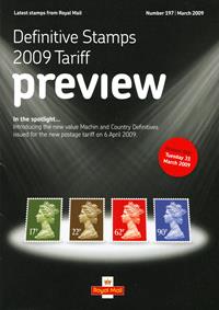 Royal Mail Preview 197 - Definitive Stamps 2009 Tariff